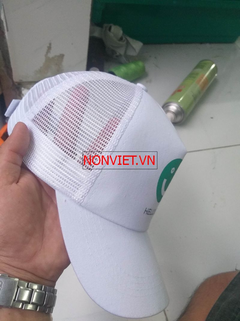 Nón kết phối lưới logo in